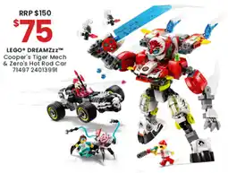 Toymate Lego dreamzzz cooper's tiger mech & zeros hot rod car 71497 offer