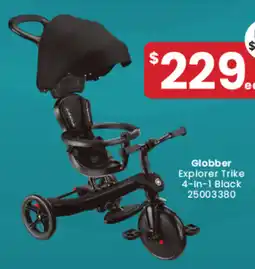 Toymate Globber Explorer Trike 4 In 1 Black offer