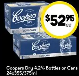 Drakes Coopers Dry 4.2% Bottles or Cans offer