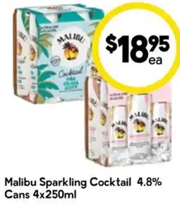 Drakes Malibu Sparkling Cocktail 4.8% Cans offer