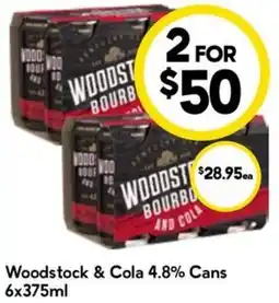 Drakes Woodstock & Cola 4.8% Cans offer