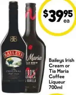 Drakes Baileys Irish Cream or Tia Maria Coffee Liqueur offer