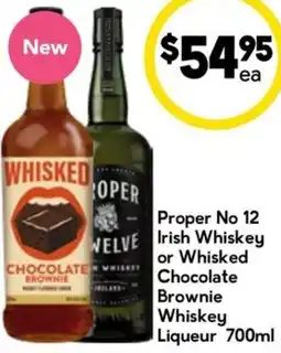 Drakes Proper No 12 Irish Whiskey or Whisked Chocolate Brownie Whiskey Liqueur offer