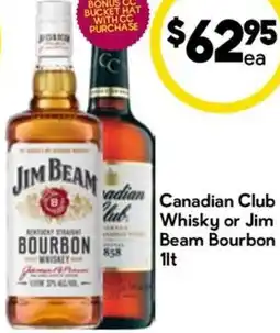 Drakes Canadian Club Whisky or Jim Beam Bourbon offer