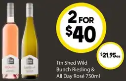 Drakes Tin shed wild bunch riesling & all day rosé offer