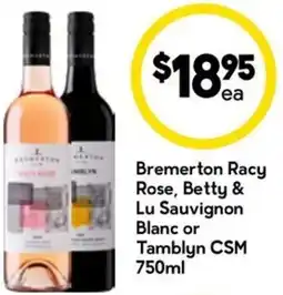 Drakes Bremerton racy rose, betty & lu sauvignon blanc or tamblyn csm offer