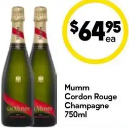 Drakes Mumm cordon rouge champagne offer