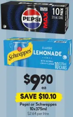 Drakes Pepsi or Schweppes offer