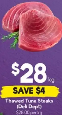 Drakes Thawed Tuna Steaks Deli Dept offer