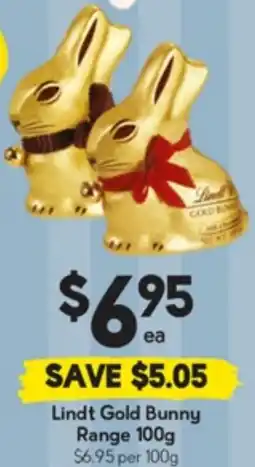 Drakes Lindt Gold Bunny Range offer