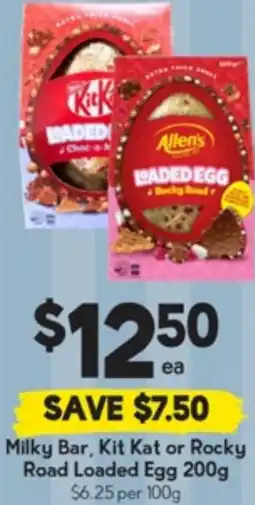 Drakes Milky Bar Kit Kat or Rocky Road Loaded Egg offer