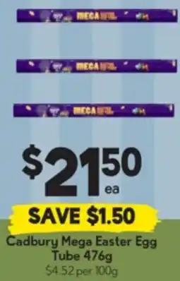 Drakes Cadbury Mega Easter Egg Tube offer