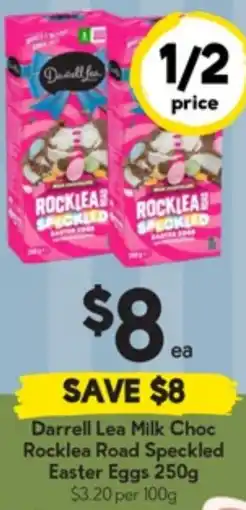 Drakes Darrell Lea Milk Choc Rocklea Road Speckled Easter Eggs offer