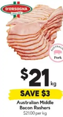 Drakes Australian Middle Bacon Rashers offer