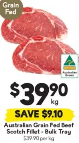 Drakes Australian Grain Fed Beef Scotch Fillet Bulk Tray offer