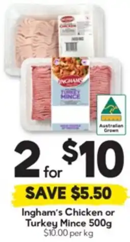 Drakes Inghams Chicken or Turkey Mince offer