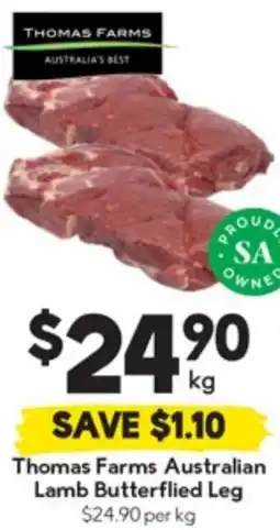 Drakes Thomas Farms Australian Lamb Butterflied Leg offer