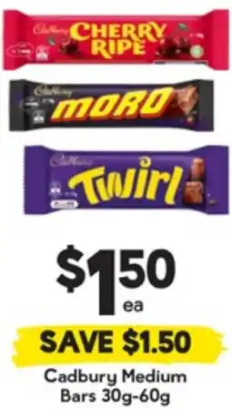 Drakes Cadbury Medium Bars offer