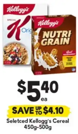 Drakes Seletced Kelloggs Cereal offer