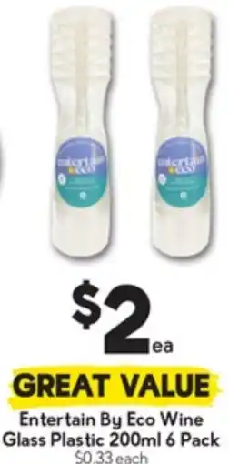 Drakes Entertain By Eco Wine Glass Plastic offer