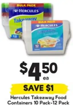 Drakes Hercules Takeaway Food Containers offer