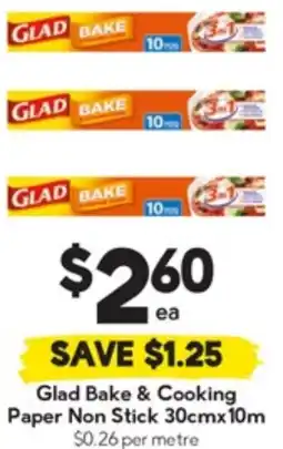Drakes Glad Bake & Cooking Paper Non Stick offer