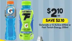 Drakes Gatorade or G Activel or Fast Twitch Energy offer