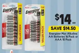 Drakes Energizer max alkaline aa batteries or aaa offer