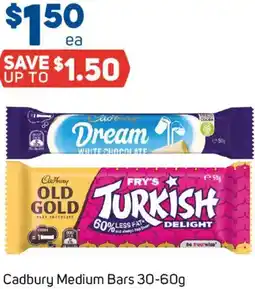 Foodland Cadbury Medium Bars offer