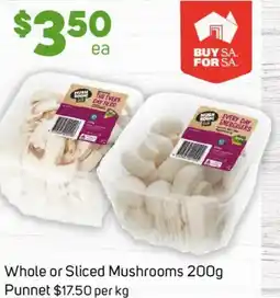 Foodland Whole or Sliced Mushrooms offer