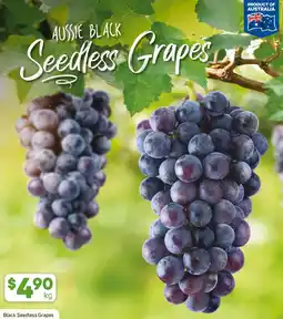 Foodland Black Seedless Grapes offer