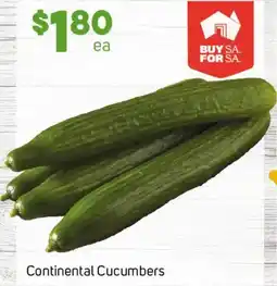 Foodland Continental Cucumbers offer