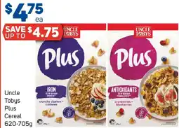 Foodland Uncle Tobys Plus Cereal offer