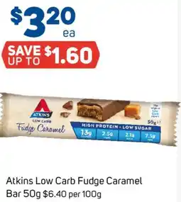 Foodland Atkins Low Carb Fudge Caramel Bar offer