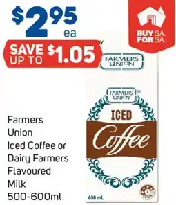 Foodland Farmers Union Iced Coffee or Dairy Farmers Flavoured Milk offer