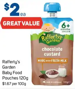 Foodland Rafferty's Garden Baby Food Pouches offer