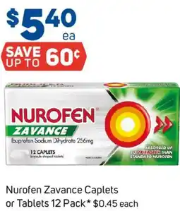 Foodland Nurofen Zavance Caplets or Tablets offer