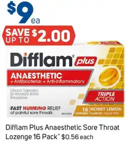 Foodland Difflam Plus Anaesthetic Sore Throat Lozenge offer