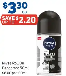 Foodland Nivea Roll On Deodorant offer