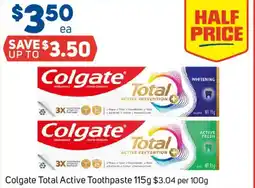 Foodland Colgate Total Active Toothpaste offer