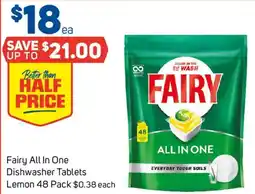 Foodland Fairy All In One Dishwasher Tablets Lemon offer