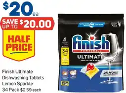 Foodland Finish Ultimate Dishwashing Tablets Lemon Sparkle offer