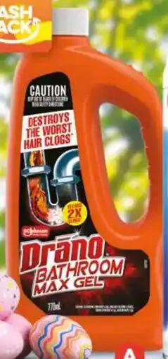 Foodland Drāno Bathroom or Kitchen Drain Gel offer