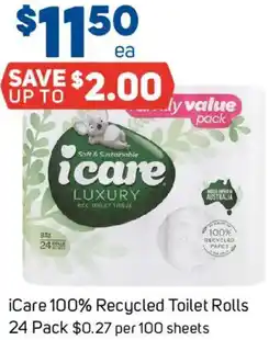 Foodland iCare 100% Recycled Toilet Rolls offer