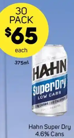 Foodland Hahn Super Dry 4.6% Cans offer