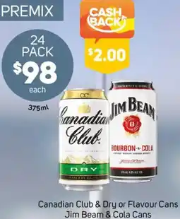Foodland Canadian Club & Dry or Flavour Cans Jim Beam & Cola Cans offer