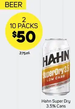 Foodland Hahn Super Dry 3.5% Cans offer