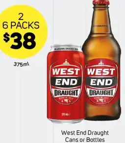 Foodland West End Draught Cans or Bottles offer