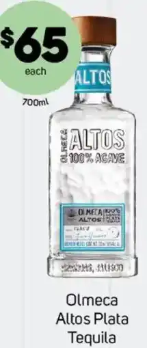 Foodland Olmeca Altos Plata Tequila offer