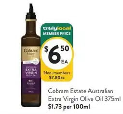 Foodworks Cobram Estate Australian Extra Virgin Olive Oil offer